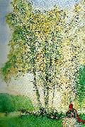 Carl Larsson unnader bjorkarna-bjorkarne Sweden oil painting artist